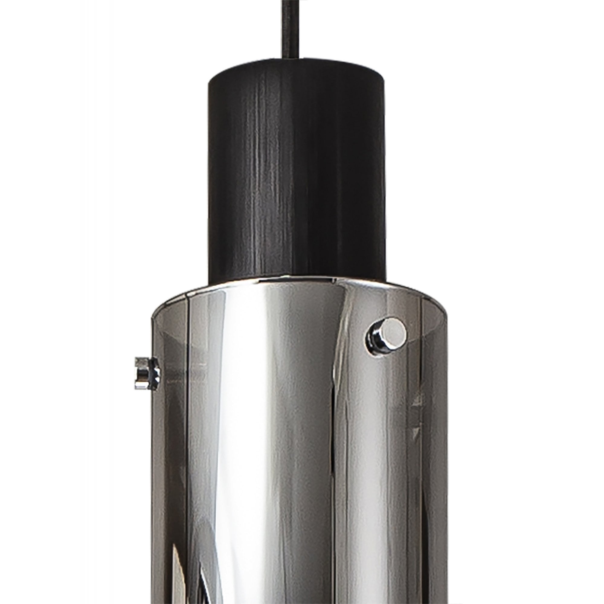 Fabula Kingfisher Adjustable 5 Light Linear Pendant - Black & Smoke Fade Glass