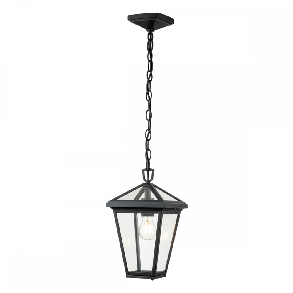 Quintiesse Alford Place Single Small Chain Lantern - Museum Black