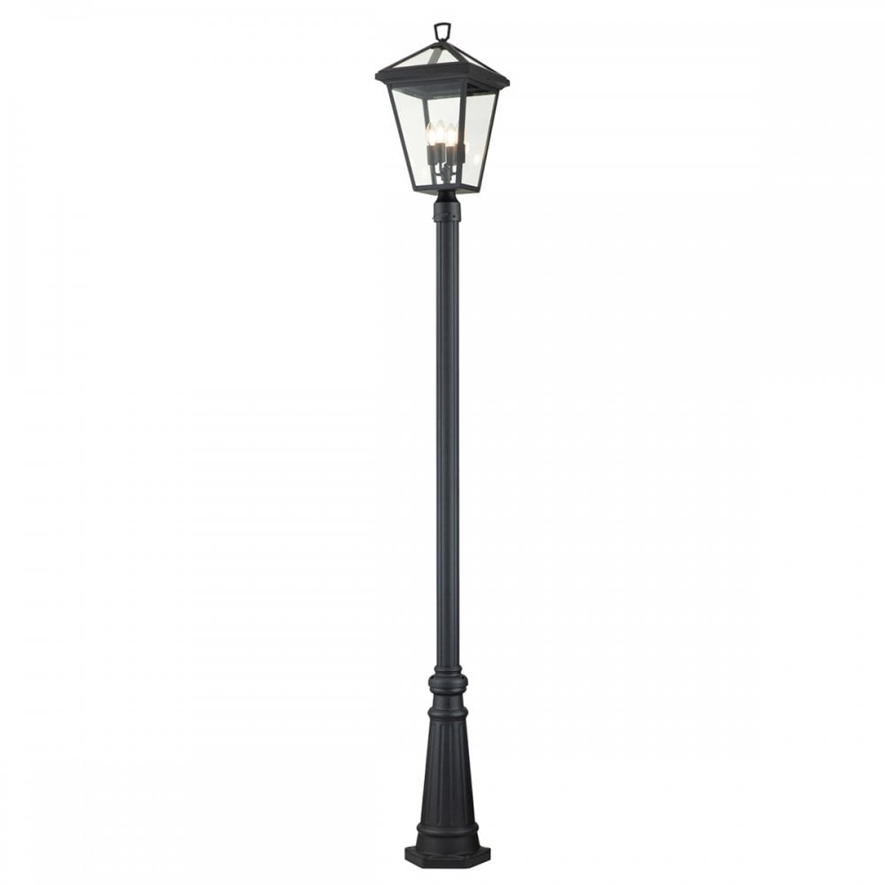 Quintiesse Alford Place 4 Light Lamp Post - Museum Black