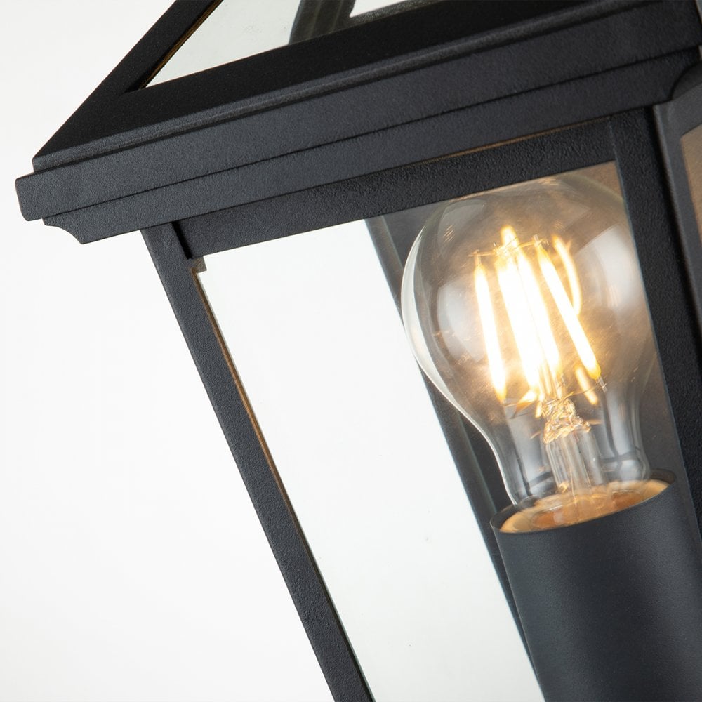Quintiesse Alford Place Single Half Lantern - Museum Black