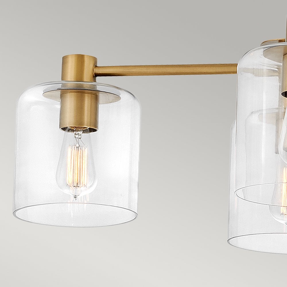 Quintiesse Axel 7 Light Semi-Flush Fitting -Heritage Brass