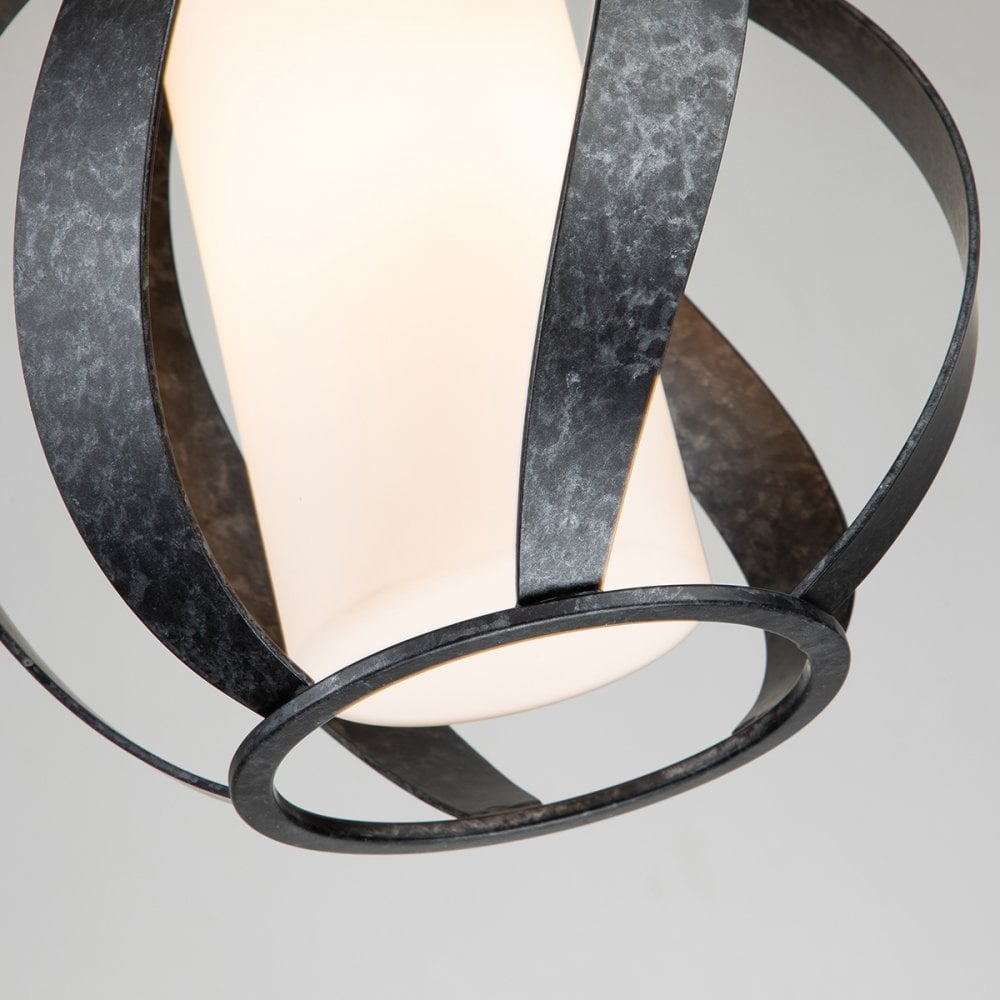 Quintiesse Blacksmith Single Outdoor Pendant - Old Black