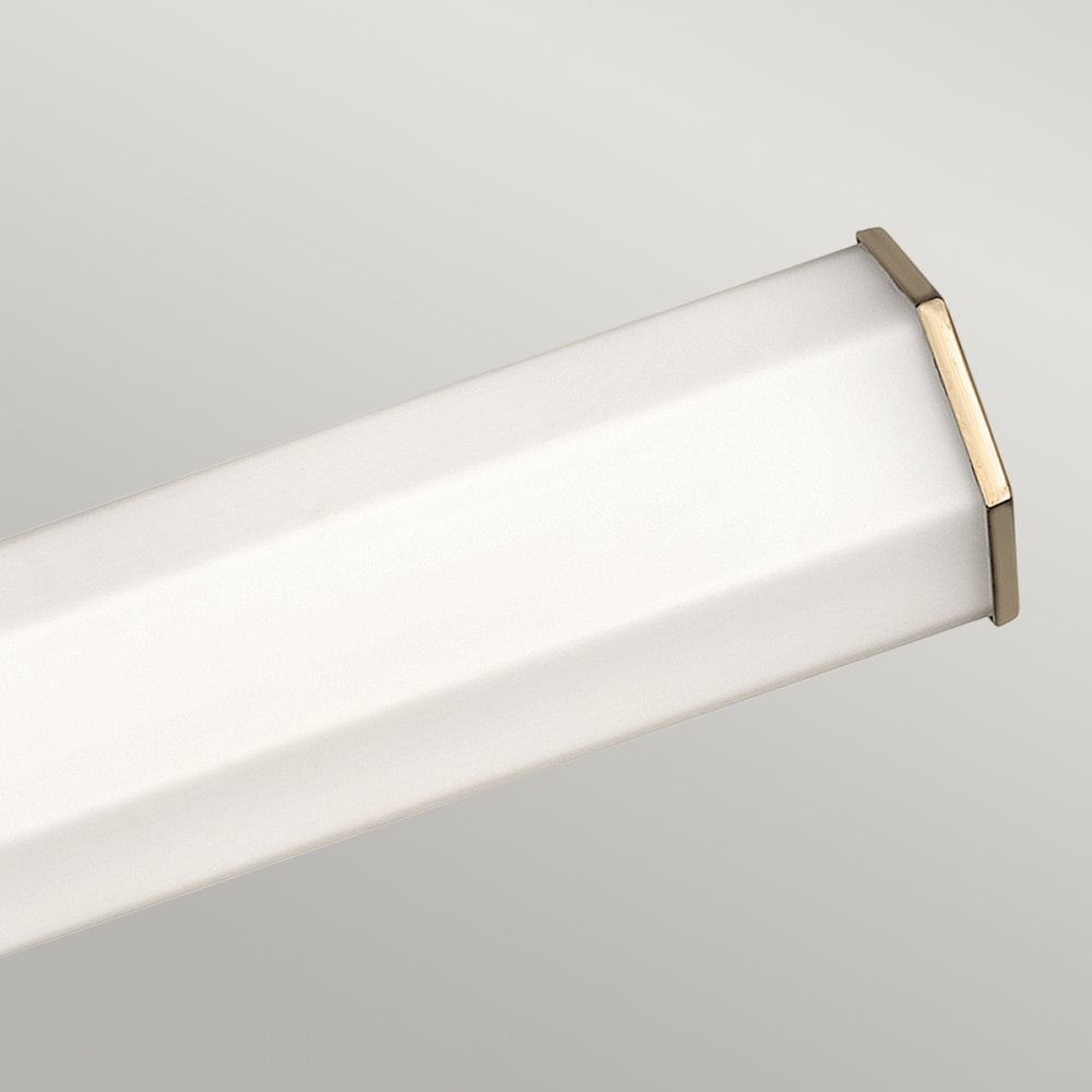 Quintiesse Facet Dual LED Bathroom Wall Light - Heritage Brass