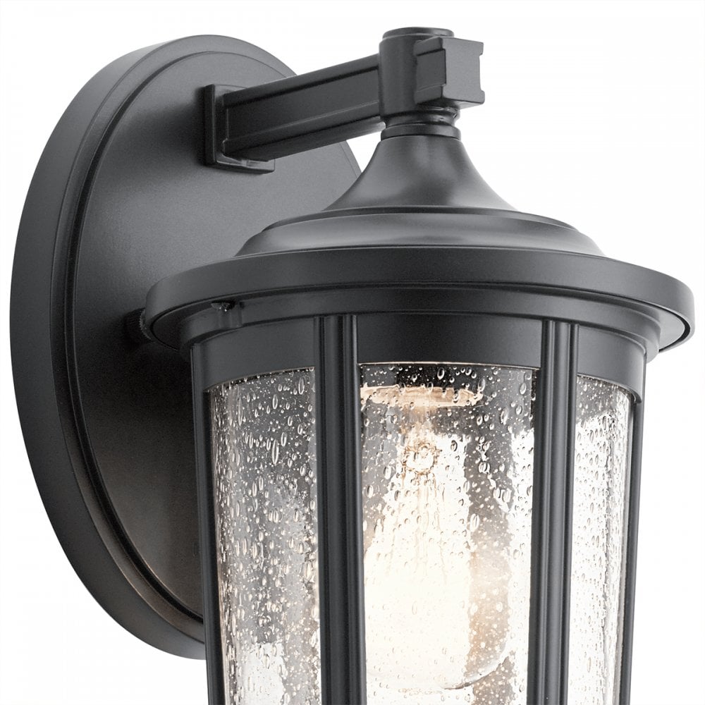 Quintiesse Fairfield Single Medium Wall Lantern - Black