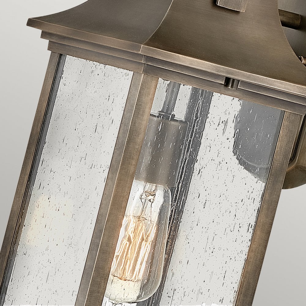 Quintiesse Grant Single Medium Wall Lantern - Burnished Bronze