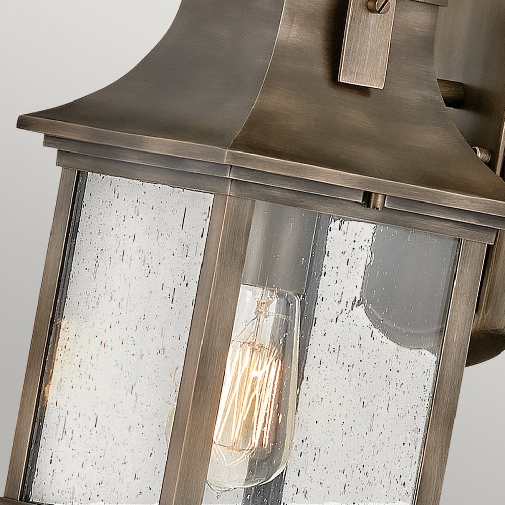 Quintiesse Grant Single Small Wall Lantern - Burnished Bronze
