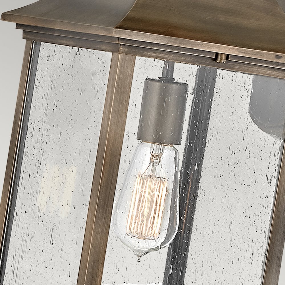 Quintiesse Grant Single Large Wall Lantern - Burnished Bronze