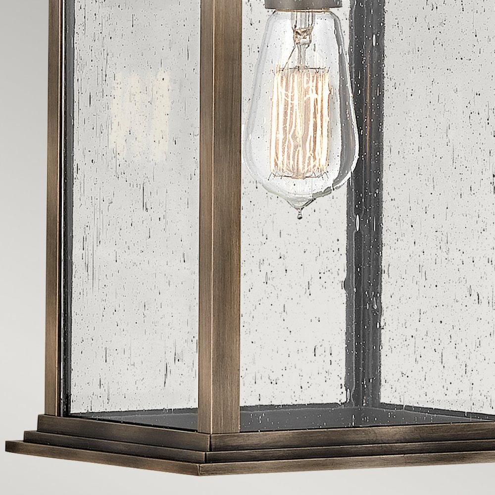 Quintiesse Grant Single Large Wall Lantern - Burnished Bronze