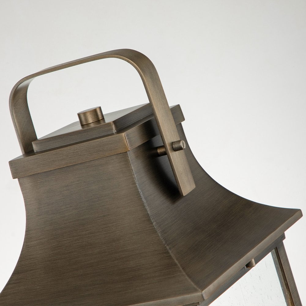 Quintiesse Grant Single Large Pedestal Lantern - Burnished Bronze