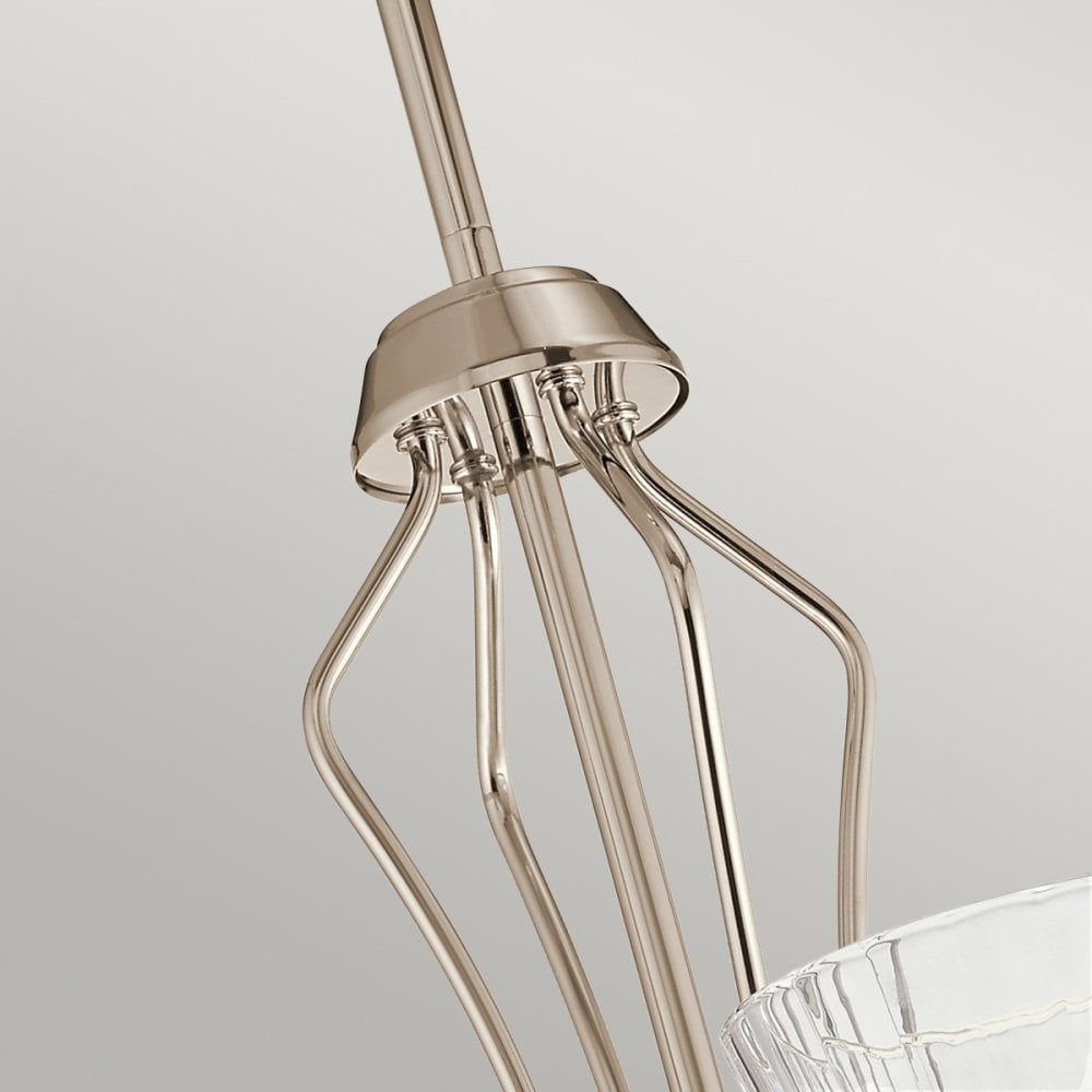 Quintiesse Kayva LED 9 Light 4 Arm Chandelier - Polished Nickel