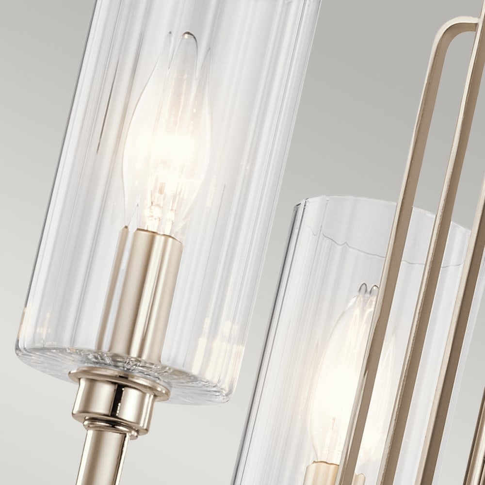 Quintiesse Kimrose 3 Light Chandelier - Polished Nickel