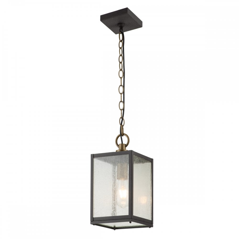 Quintiesse Lahden Single Chain Lantern - Weathered Zinc