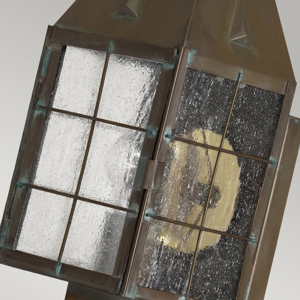 Quintiesse Nantucket Single Medium Wall Lantern - Aged Brass