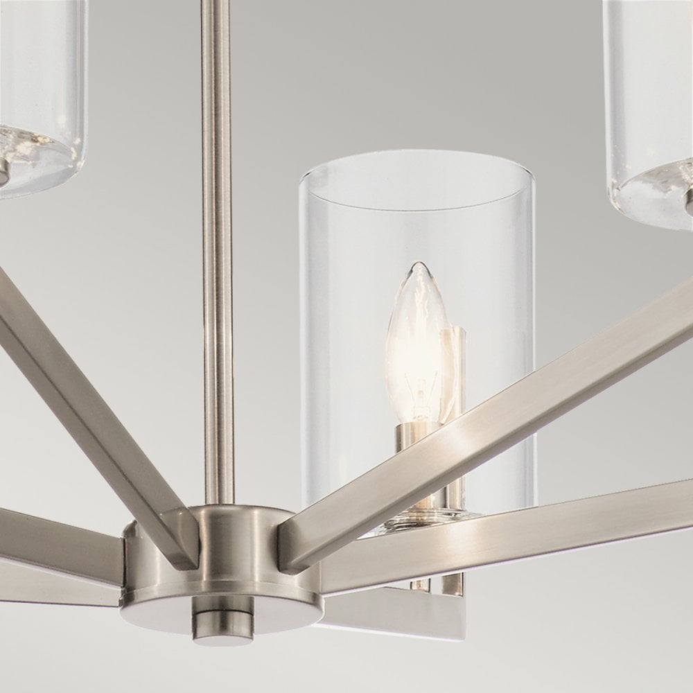 Quintiesse Nye 6 Light Chandelier - Classic Pewter