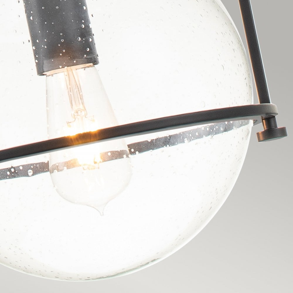 Quintiesse Somerset Single Medium Pendant - Clear - Black