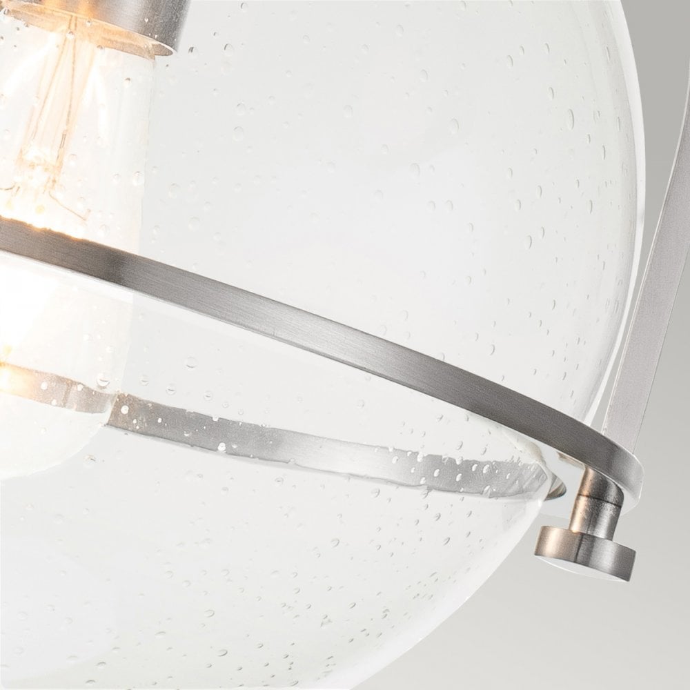 Quintiesse Somerset Single Flush Fitting - Clear - Brushed Nickel