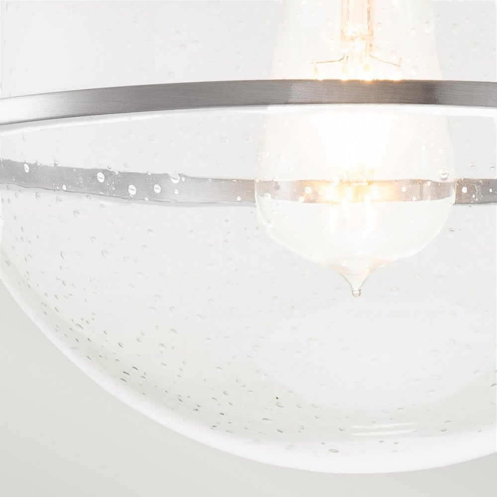 Quintiesse Somerset Single Flush Fitting - Clear - Brushed Nickel