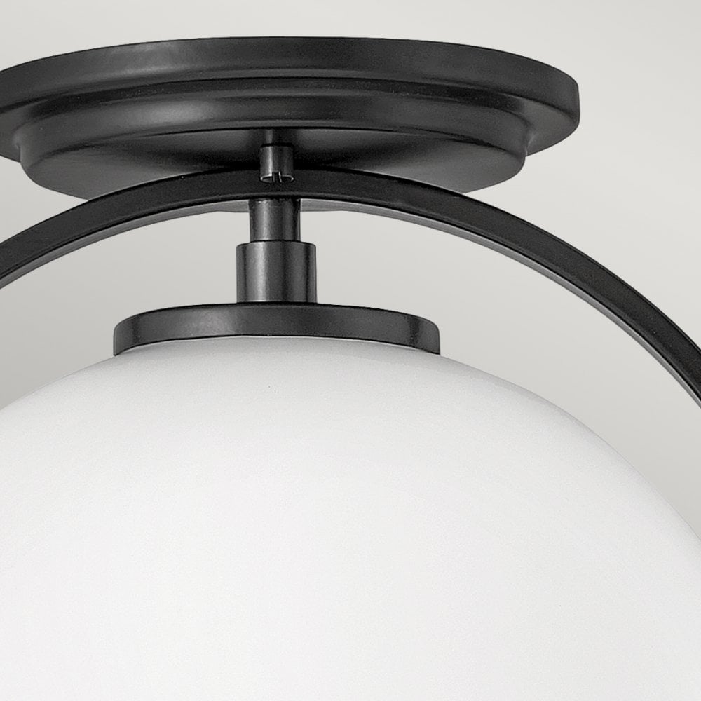Quintiesse Somerset Single Flush Fitting - Opal - Black