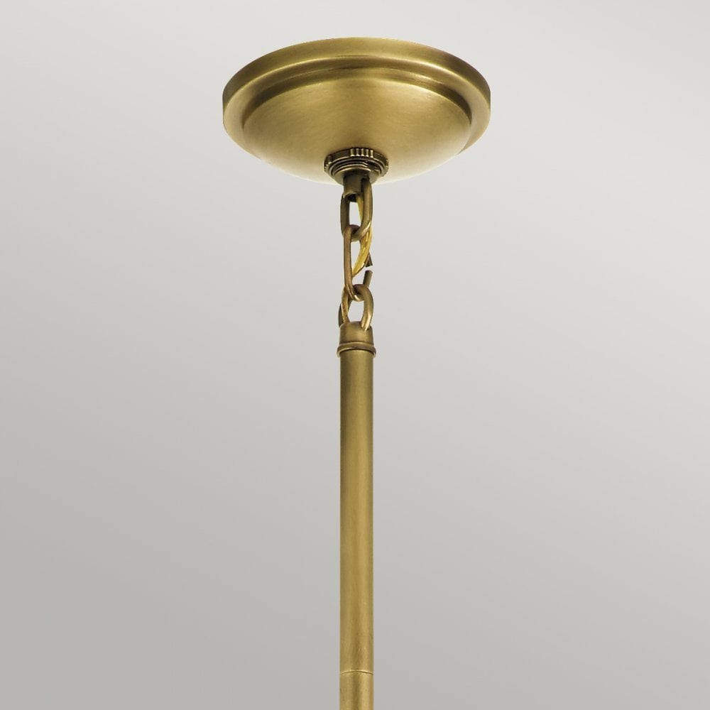 Quintiesse Tollis Single Pendant - Natural Brass & White