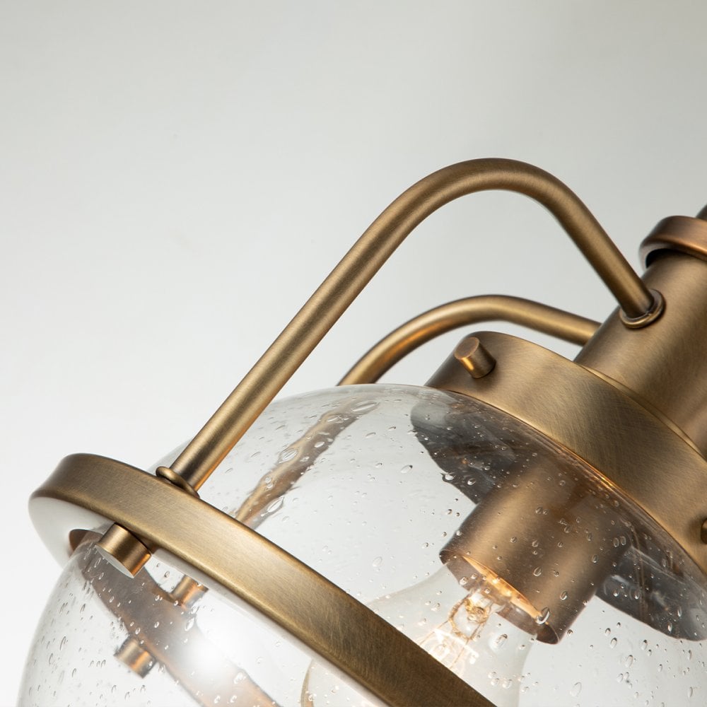 Quintiesse Triocent Single Bathroom Pendant / Semi-Flush - Natural Brass