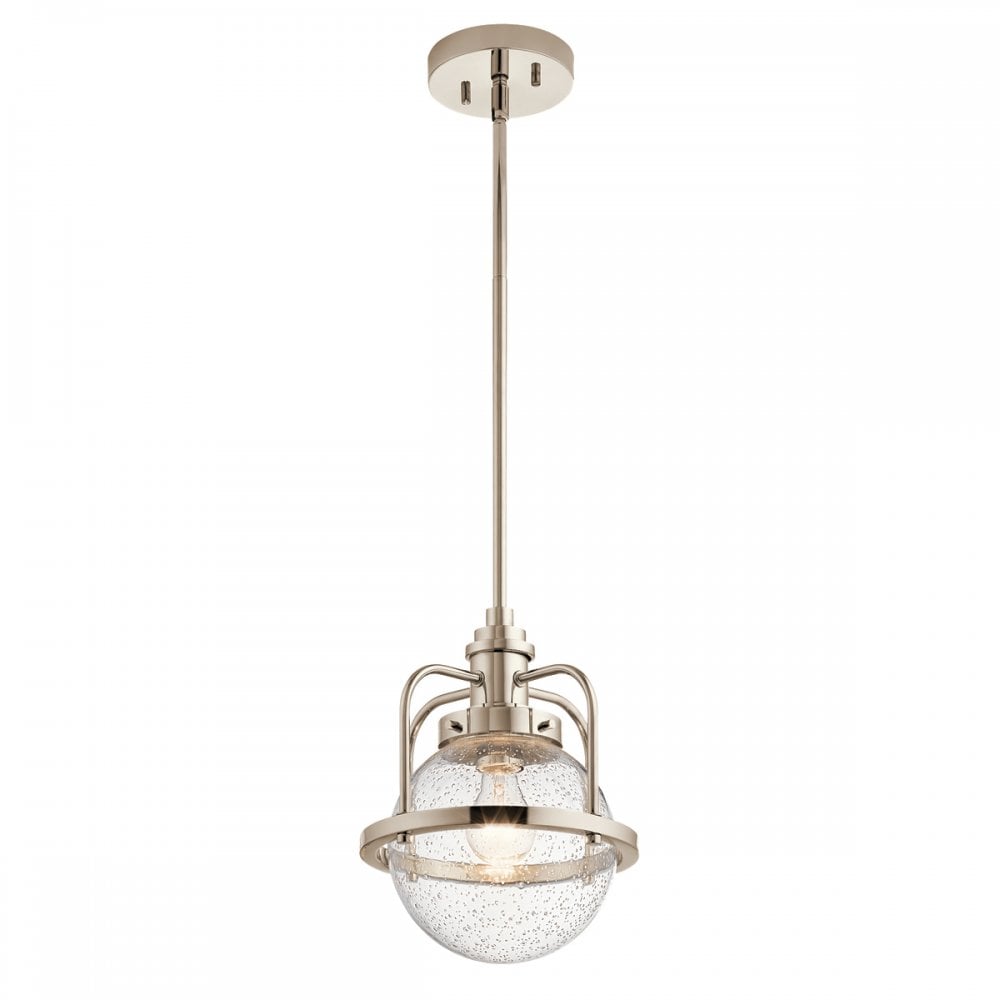 Quintiesse Triocent Single Bathroom Pendant / Semi-Flush - Polished Nickel