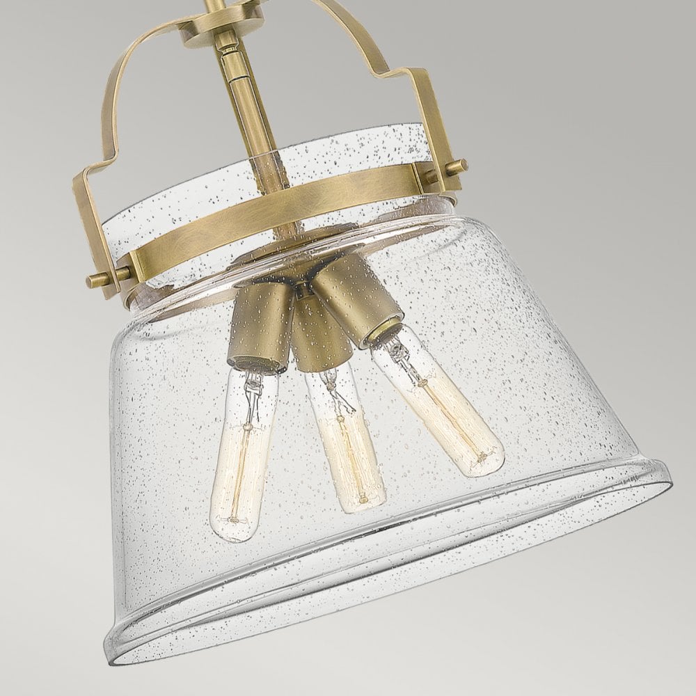Quintiesse Wimberley 3 Light Pendant - Weathered Brass