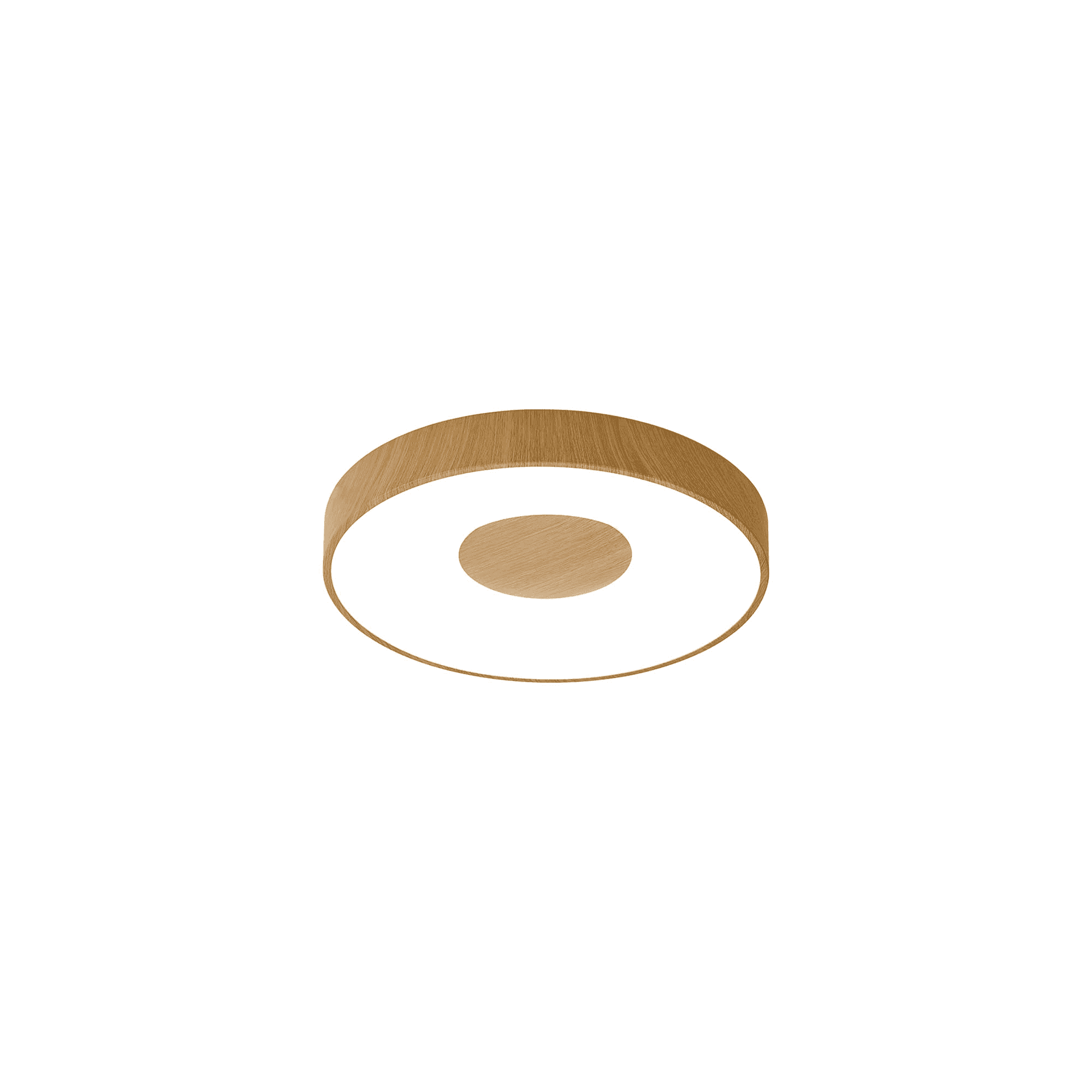Mantra Coin Round Wood LED Ceiling Light With Remote Control - 2700K-5000K