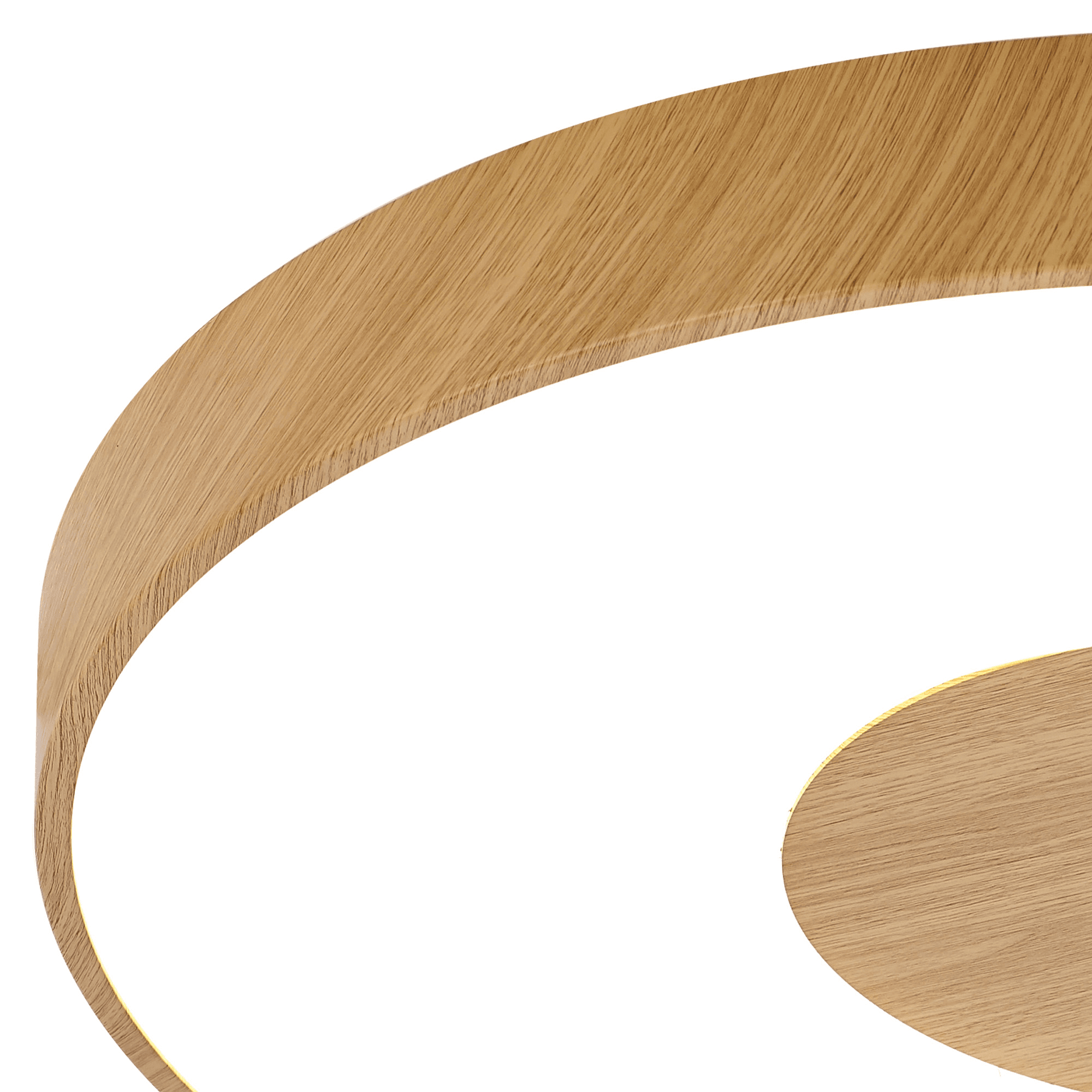 Mantra Coin Round Wood LED Ceiling Light With Remote Control - 2700K-5000K