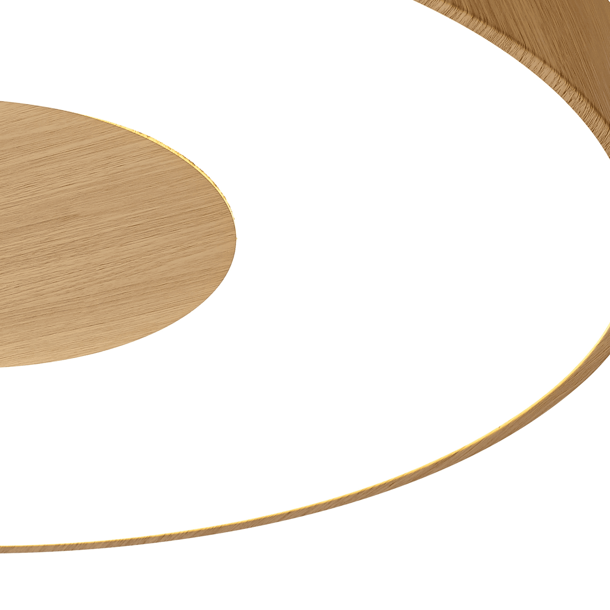 Mantra Coin Round Wood LED Ceiling Light With Remote Control - 2700K-5000K