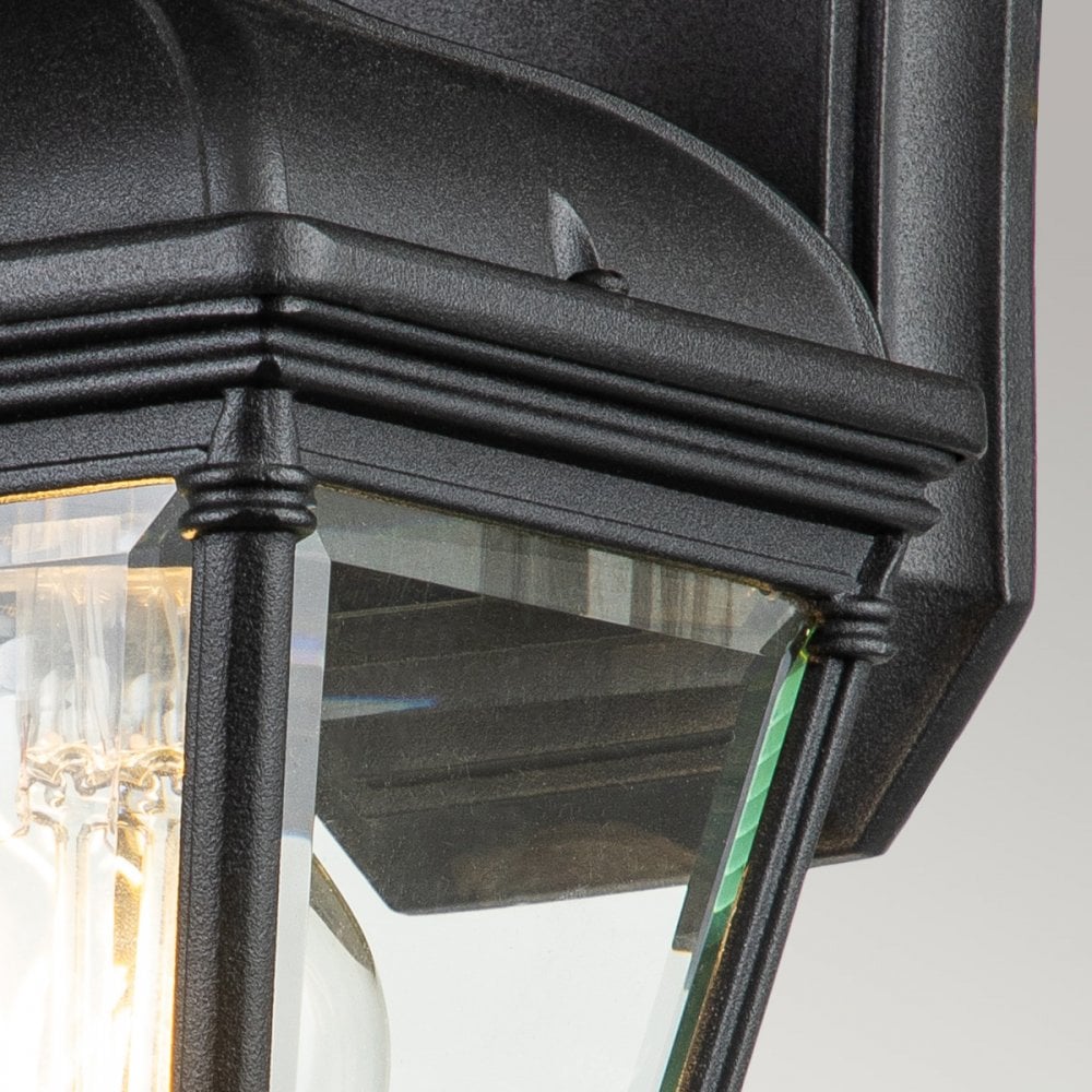 Elstead Bayview Single Small Wall Lantern - Black