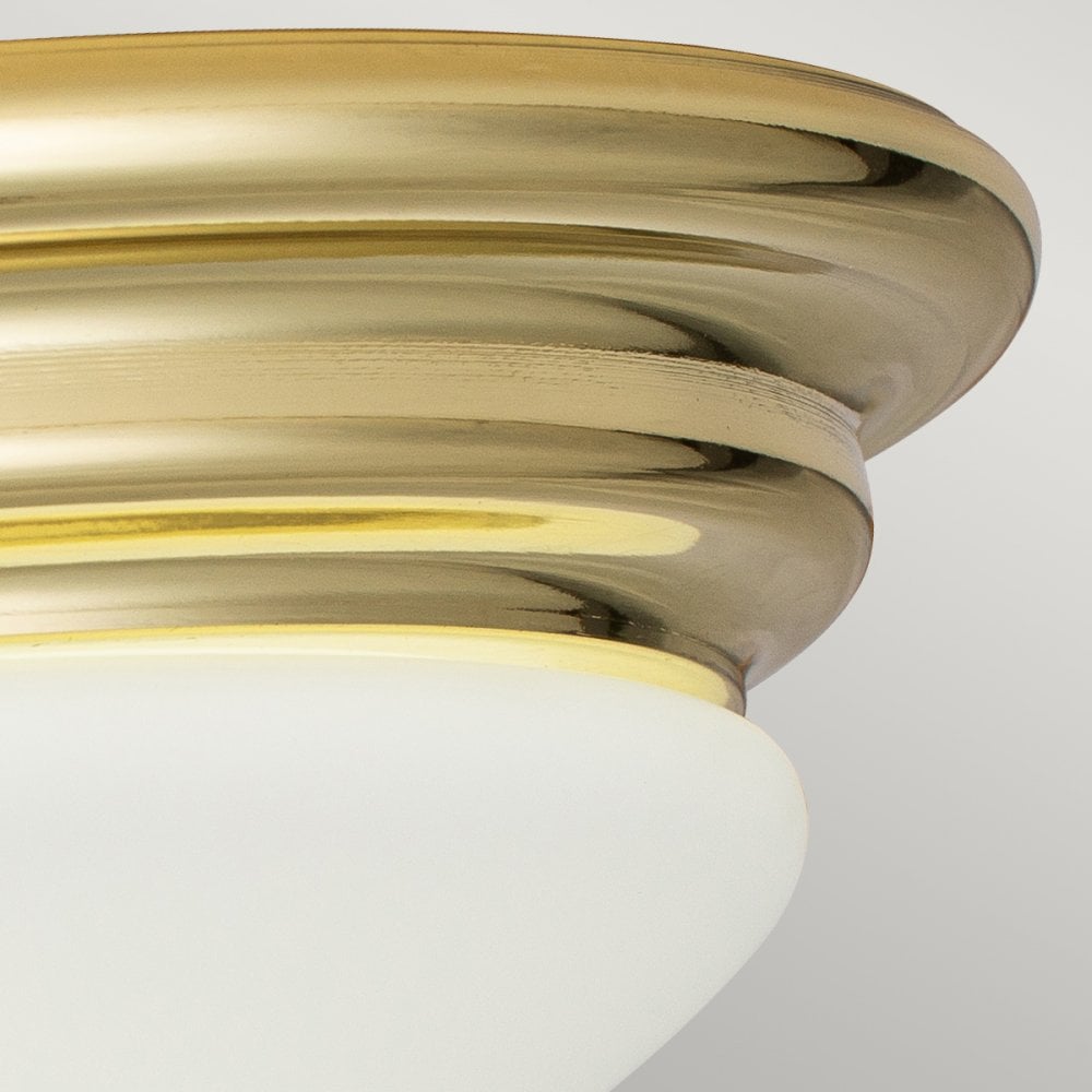 Elstead Brompton Single Bathroom Flush Fitting - Polished Brass