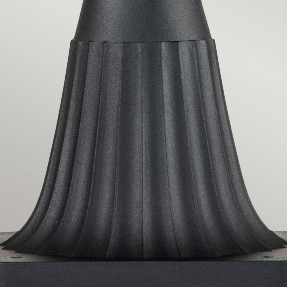 Elstead Chicago Single Small Pedestal Lantern - Textured Black