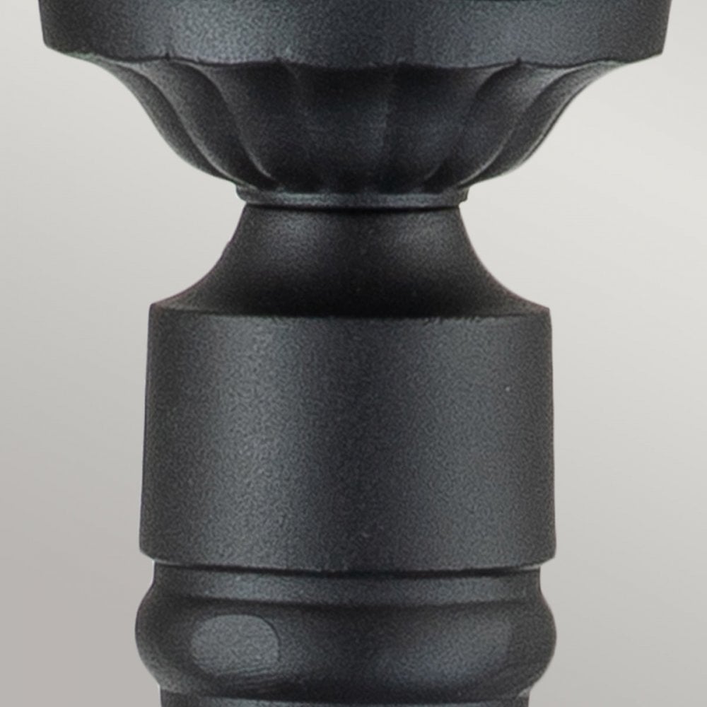 Elstead Chicago Single Small Pillar Lantern - Textured Black