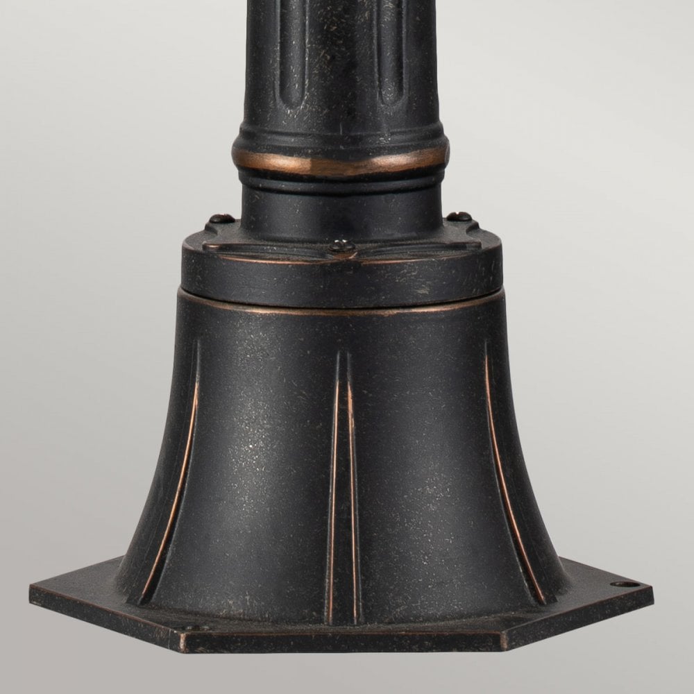 Elstead Cleveland Single Small Pillar Lantern - Weathered Bronze