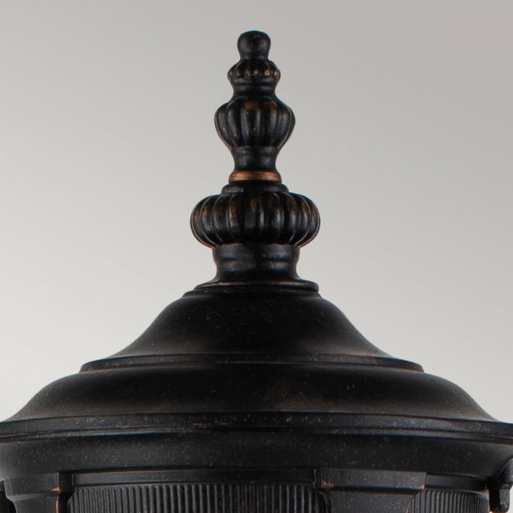 Elstead Cleveland Single Small Pillar Lantern - Weathered Bronze