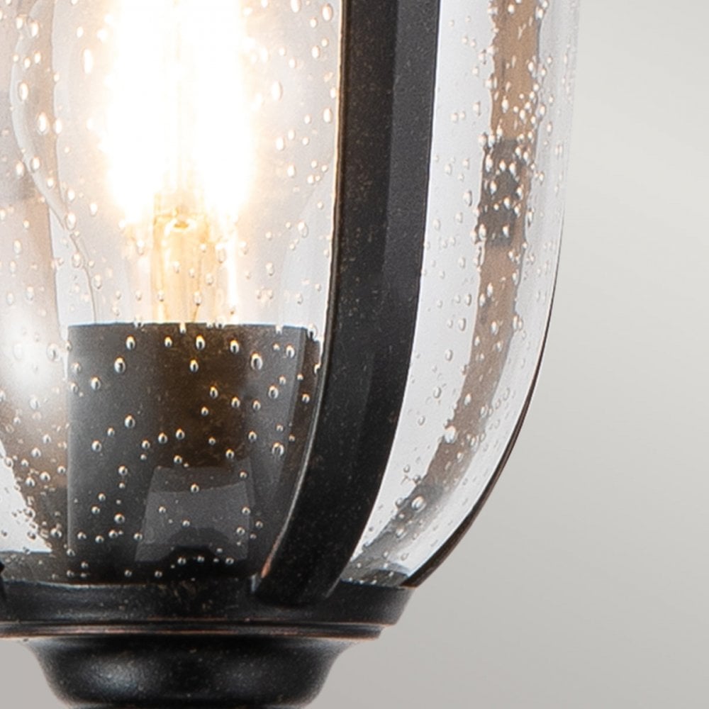 Elstead Cleveland Single Small Pillar Lantern - Weathered Bronze