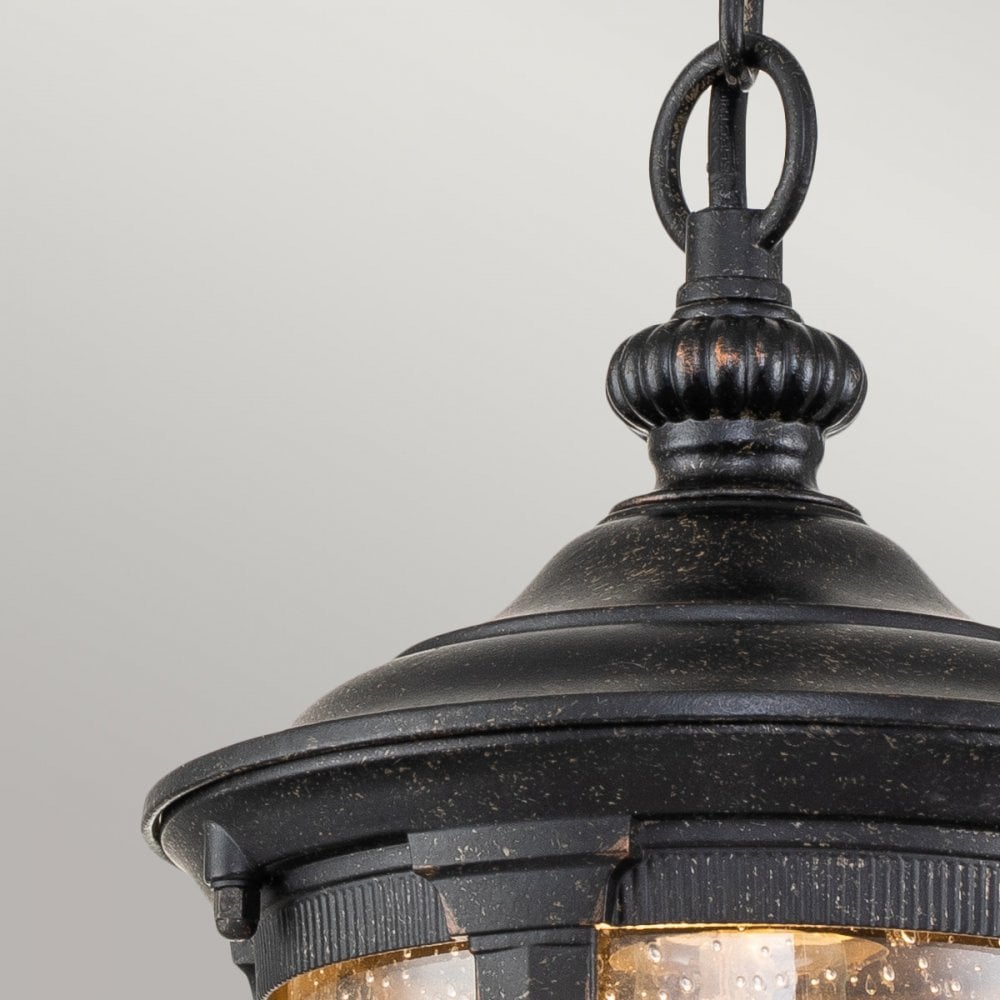 Elstead Cleveland Single Small Chain Lantern - Weathered Bronze