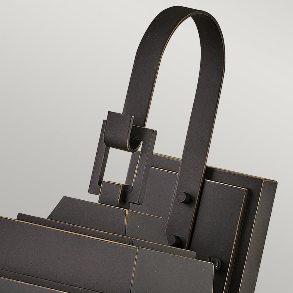 Hinkley Bainbridge Single Light Medium Wall Lantern - Oil Rubbed Bronze & Heritage Brass