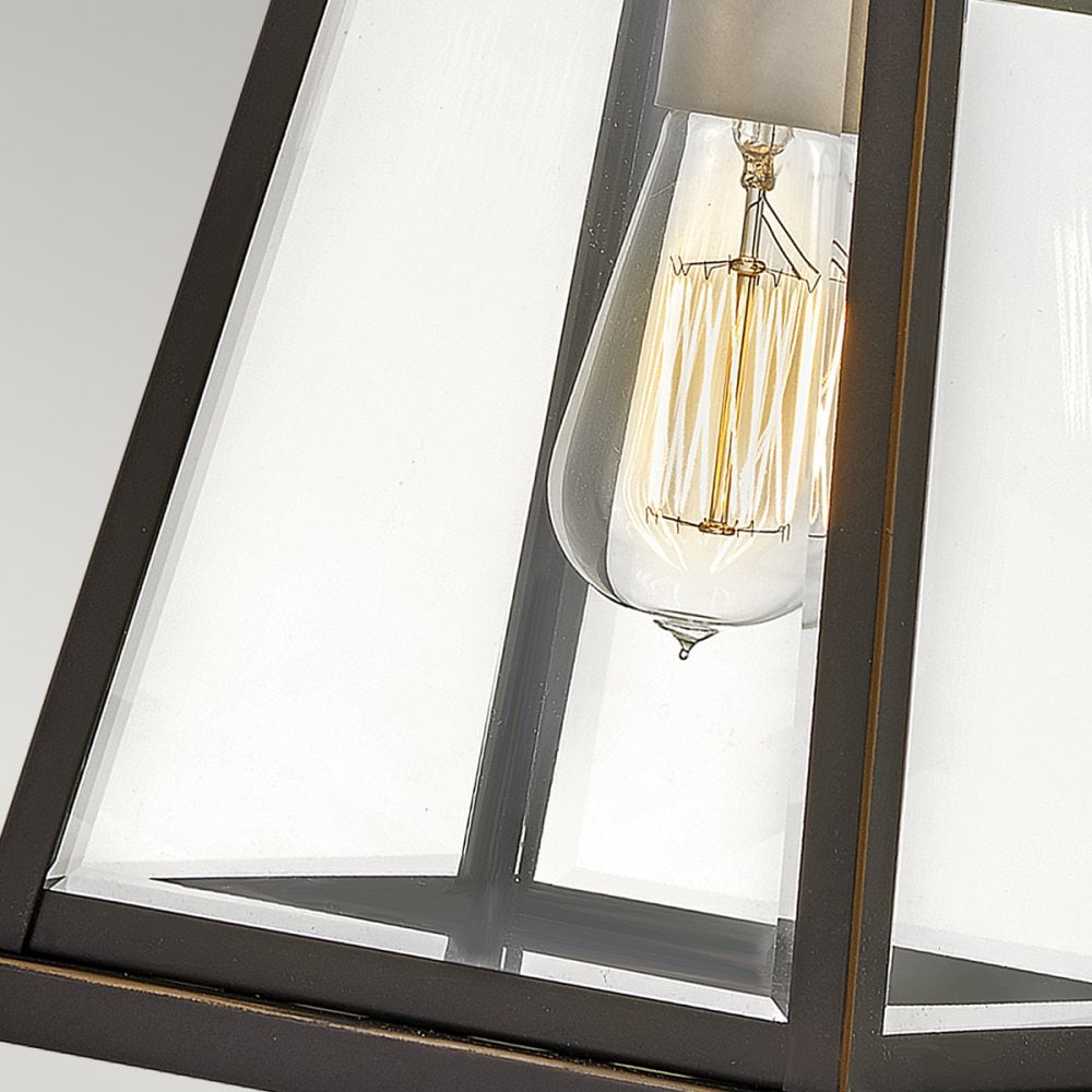 Hinkley Bainbridge Single Light Medium Wall Lantern - Oil Rubbed Bronze & Heritage Brass