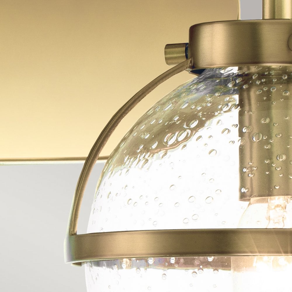 Hinkley Hollis 2 Light Wall Light - Clear - Heritage Brass