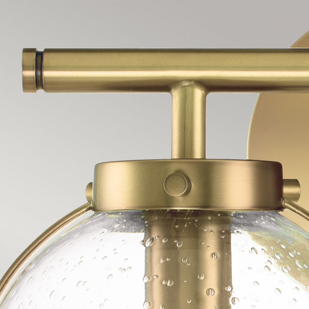 Hinkley Hollis 2 Light Wall Light - Clear - Heritage Brass