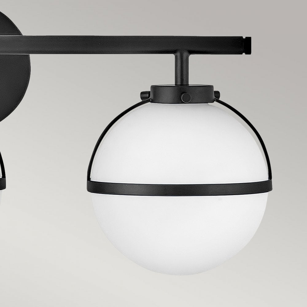 Hinkley Hollis 3 Light Wall Light - Opal - Black