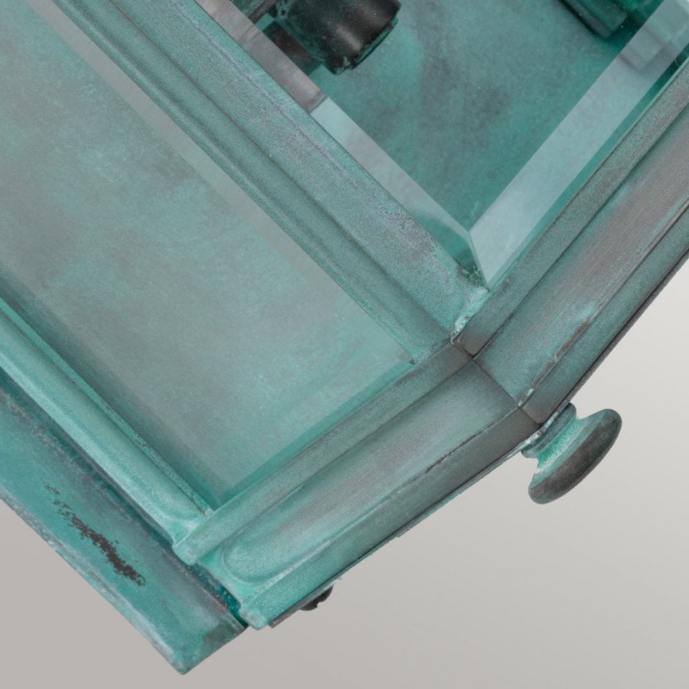 Elstead Holborn Single Small Half Lantern - Verdigris