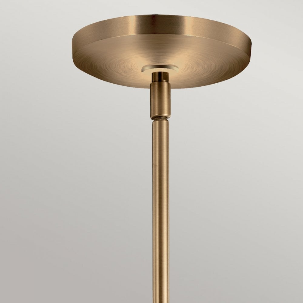 Kichler Aivian 3 Light Chandelier - Weathered Brass