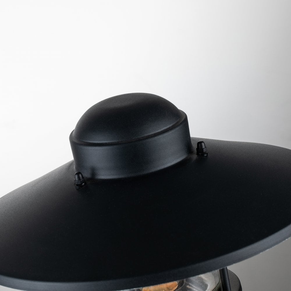 Elstead Klampenborg Single Pedestal with PIR - Black