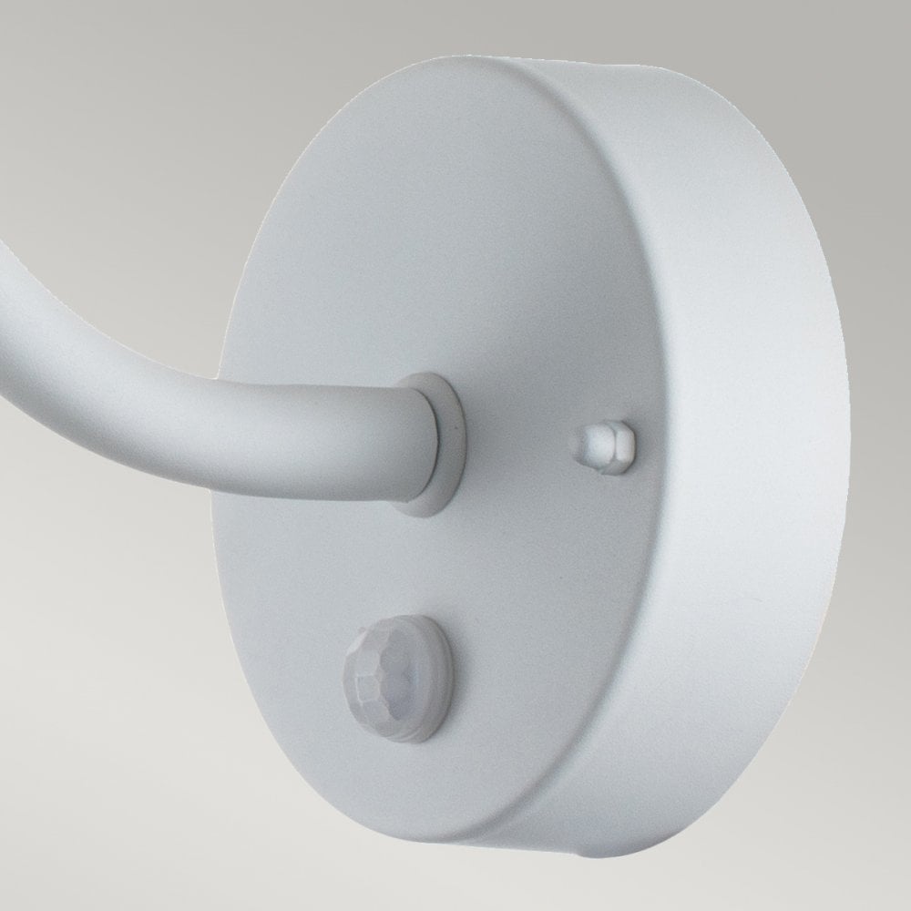 Elstead Klampenborg Single Wall Lantern with PIR - White