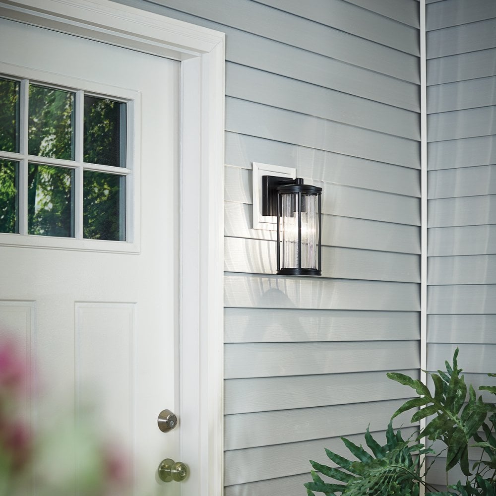 Kichler Barras Single Small Wall Lantern - Black