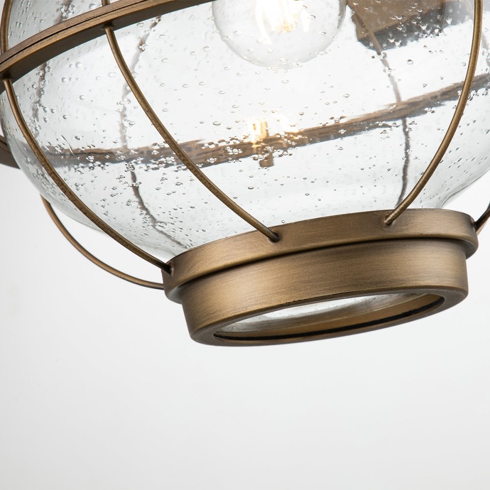 Kichler Bridgepoint Single Large Wall Lantern - Natural Brass