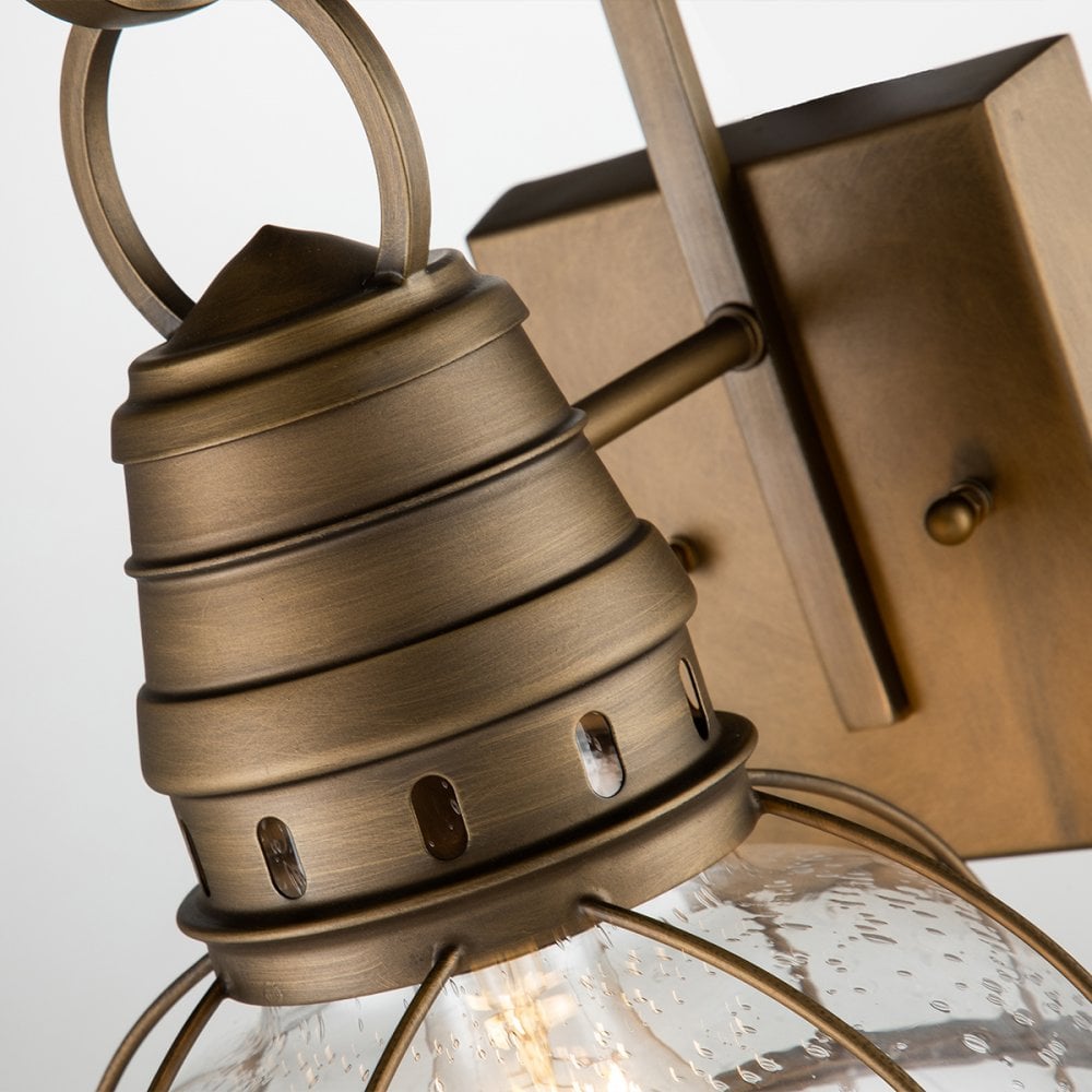 Kichler Bridgepoint Single Medium Wall Lantern - Natural Brass