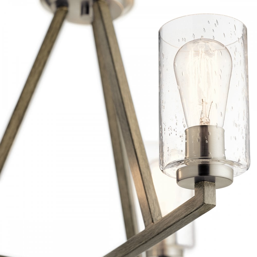 Kichler Deryn 3 Light Chandelier - Distressed Antique Grey